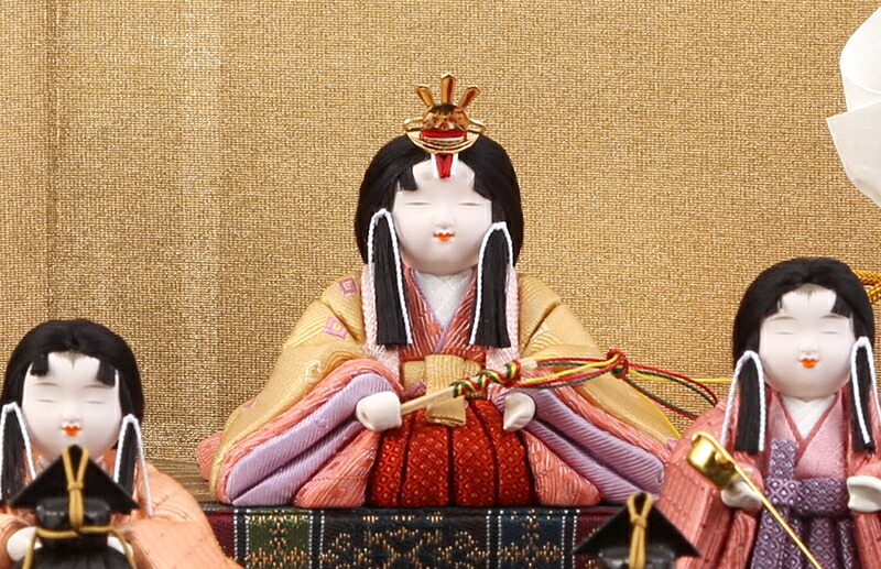 楽天市場】雛人形 コンパクト おしゃれ 木目込み 十五人飾り 平飾り