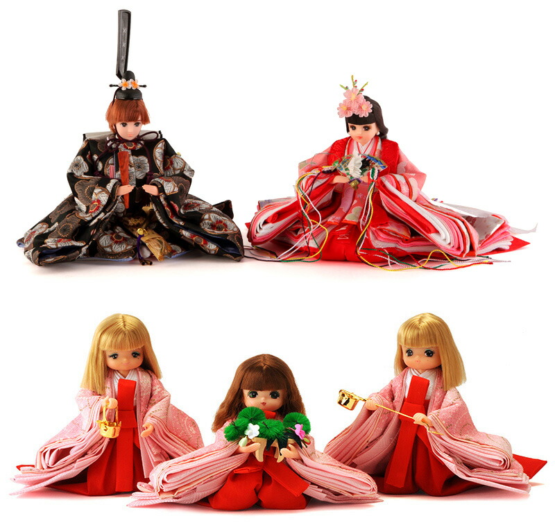 楽天市場】雛人形 久月 リカちゃん 三段飾り 五人飾り シリアル入 限定