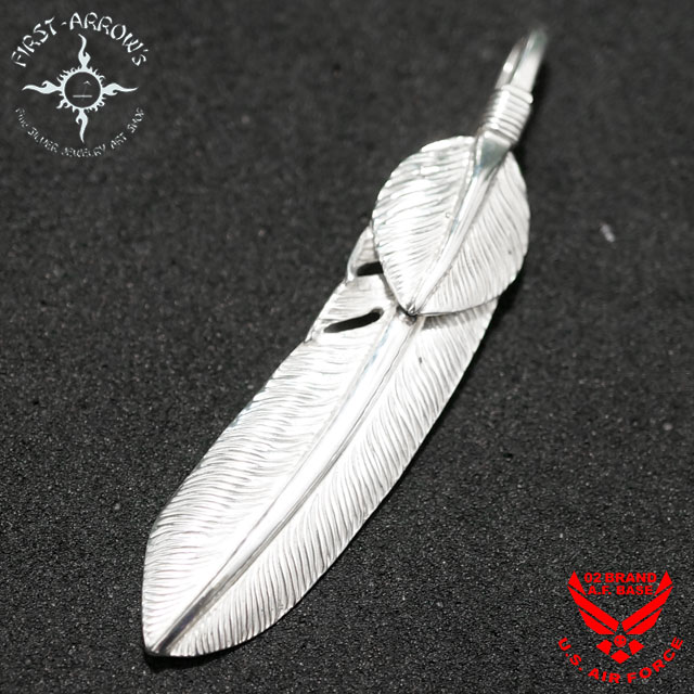 先金 左 フェザー ネックレス トップ ハート ハンドメイド ノー