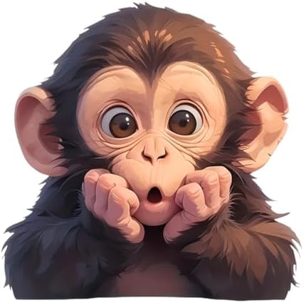 楽天市場】2枚 13x13cm 猿の面白い防水ビニールステッカー 車 バン