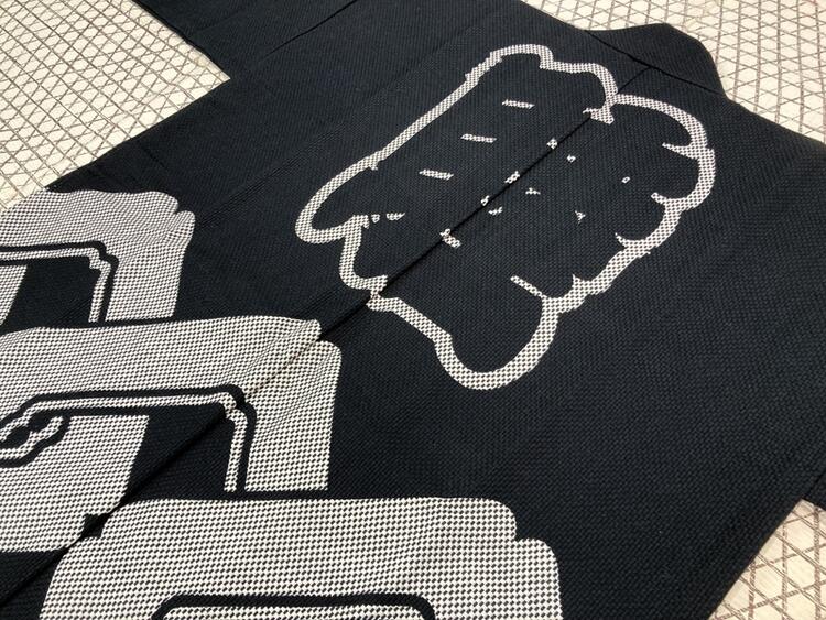 楽天市場】反応染め「消防・睦」刺子長半纏 厚地(綿100