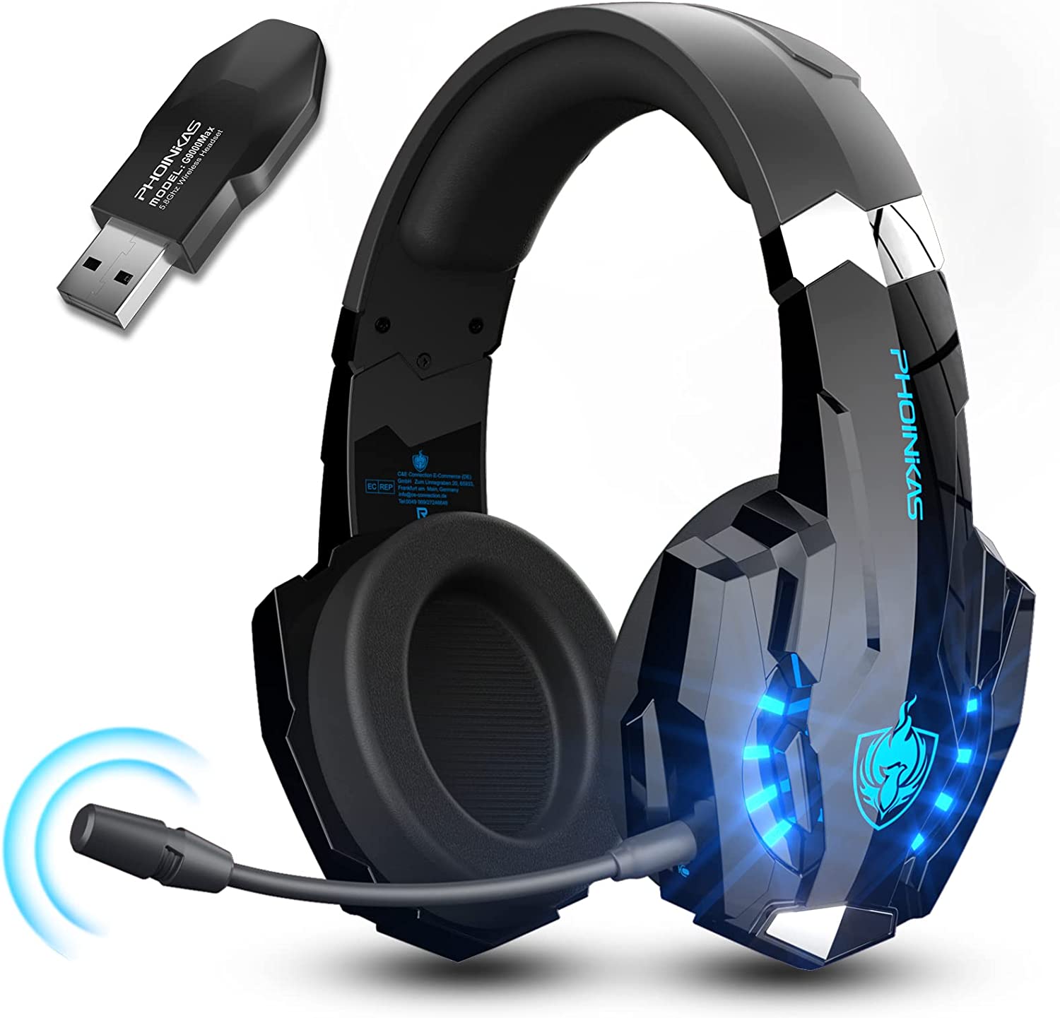 楽天市場】2.4GHz ワイヤレス ゲーミングヘッドセット ps4 ヘッドホン