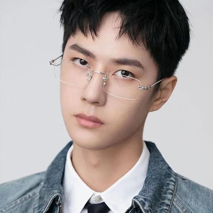 楽天市場】クリアメガネ フチなし ブルーライトカット スクエア レンズ