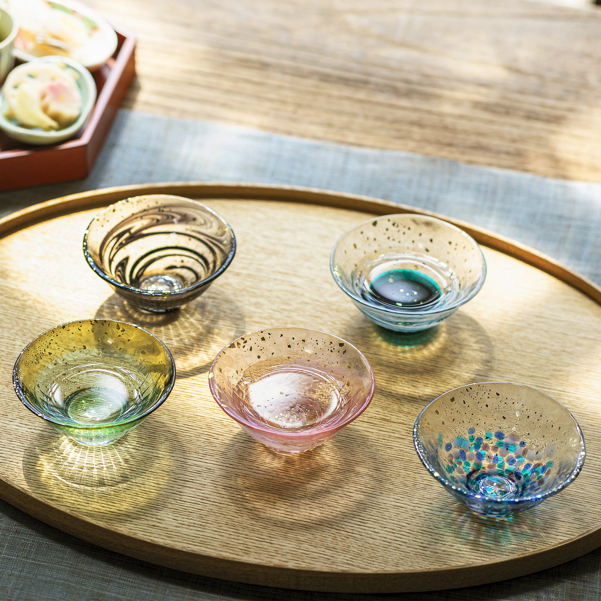 津軽びいどろ 爽華 金彩 盃 月明 | 日本酒を楽しむための上品なガラス