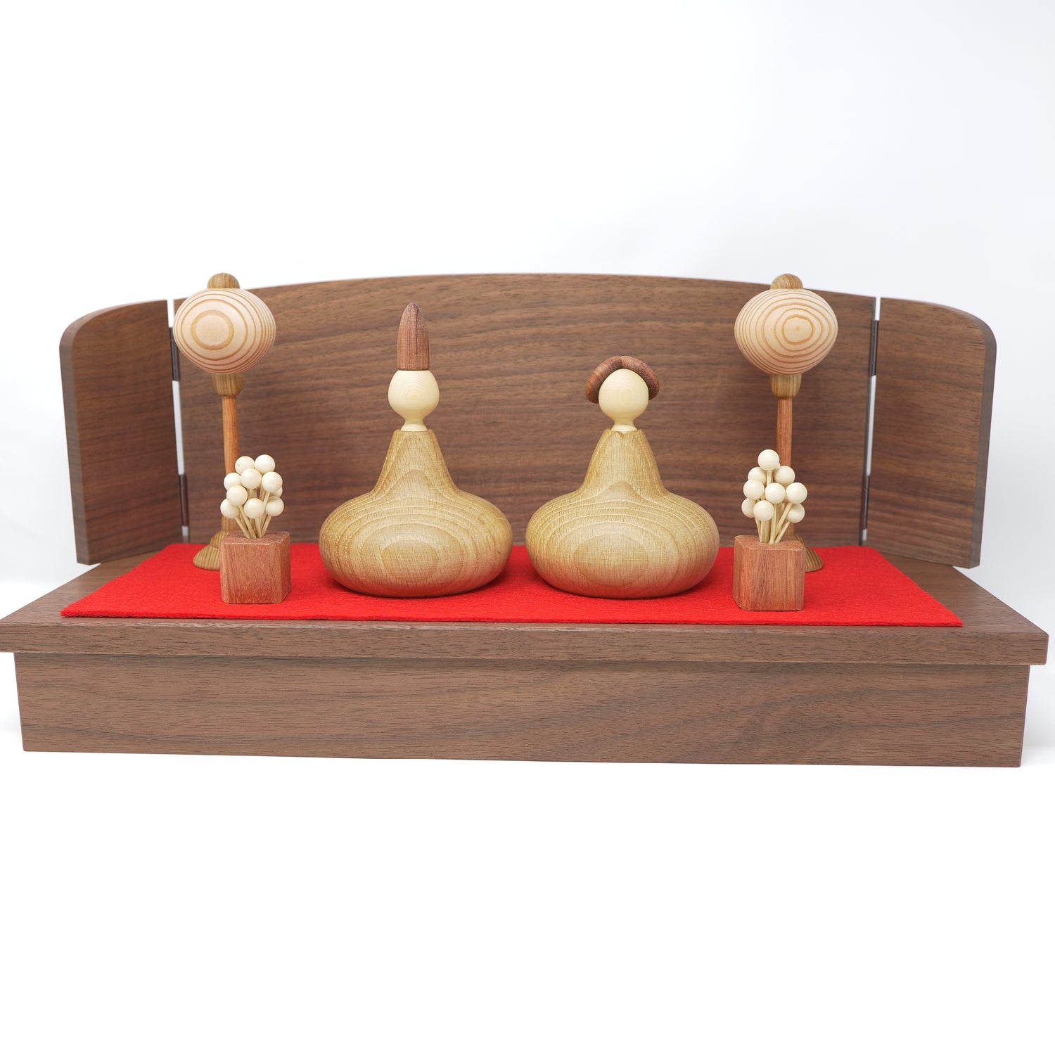 ろくろ細工の三浦木地 ：雛人形】ひな一段セット 特大 ナラ（限定品