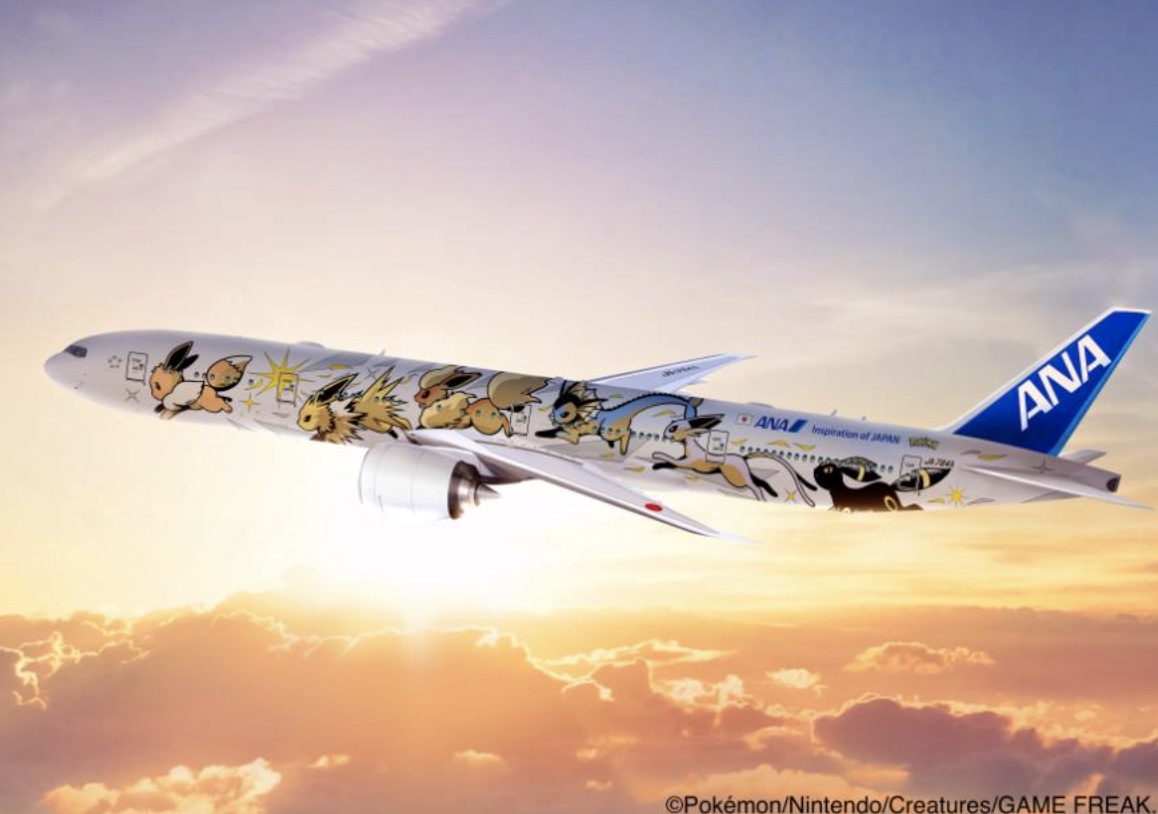 ANAとポケモン、特別塗装機「イーブイジェットNH」を8月31日就航 そら