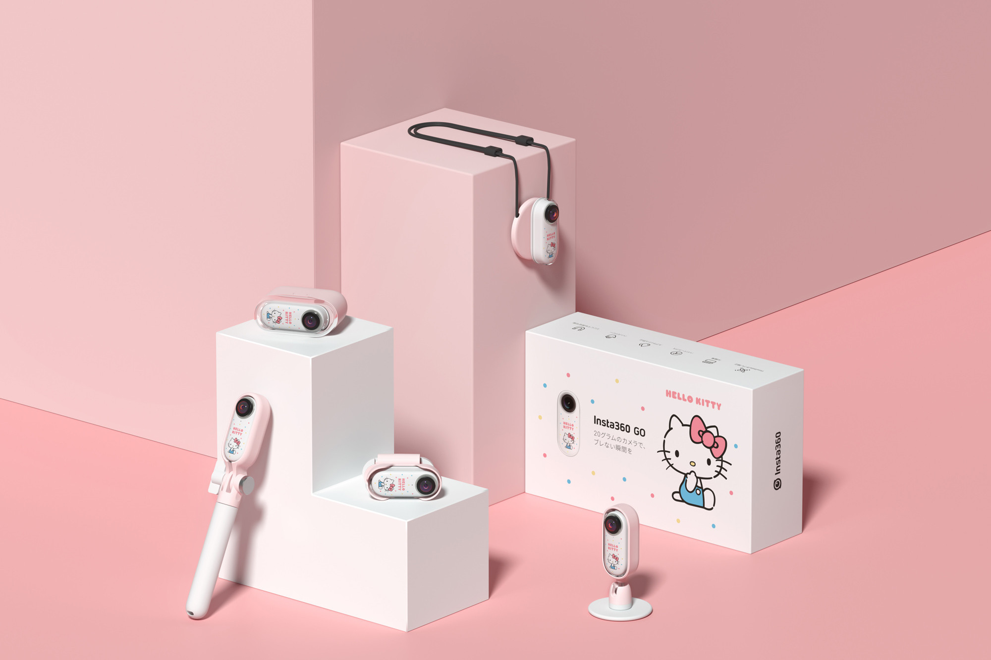 ハローキティの小型アクションカメラ「Insta360 GO 特別版 ハロー