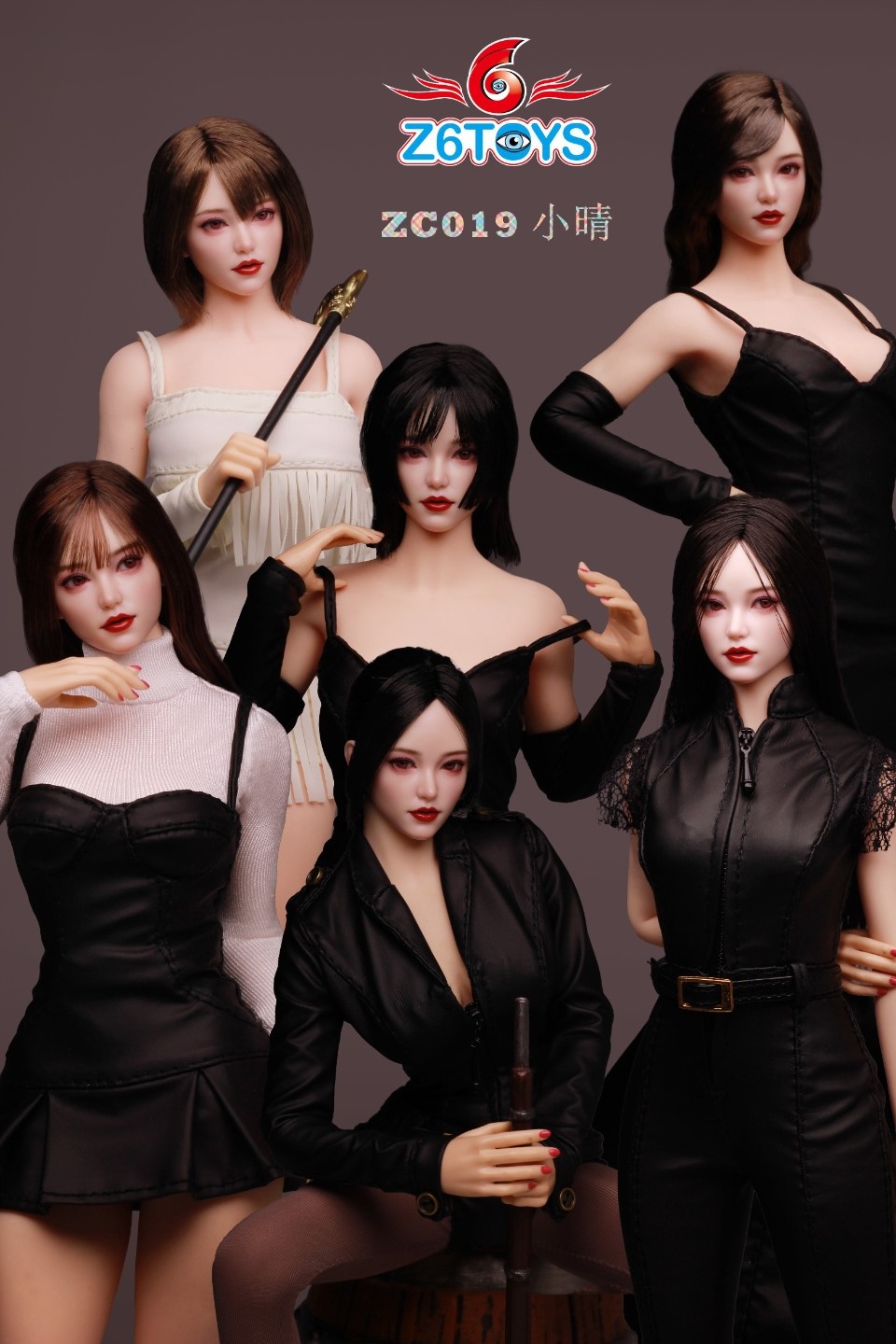 Z6TOYS 1/6 アジアン ビューティー 女性ヘッド ZC019 眼球可動 Asian