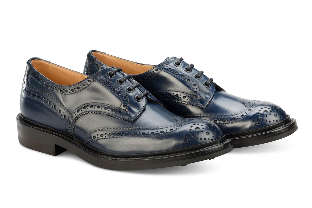 Bourton Country Shoe - Navy – R E Tricker Ltd