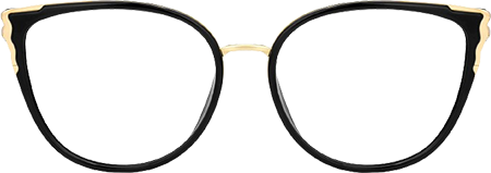 Estrada Cateye Black Eyeglasses with Mixed Materials -Zeelool