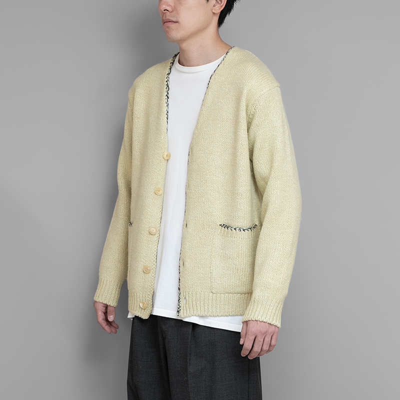AURALEE / Silk Wool Camel Mix Knit Cardigan | twelve