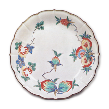 色絵 三果文 皿 | 鶴田 純久の章 お話