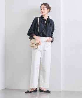 レースプリーツ フリル ブラウス