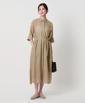Spiree asami ロングシャツワンピース ― 防シワ ウォッシャブル―