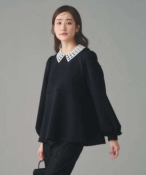 SPONGY ペプラム ブラウス