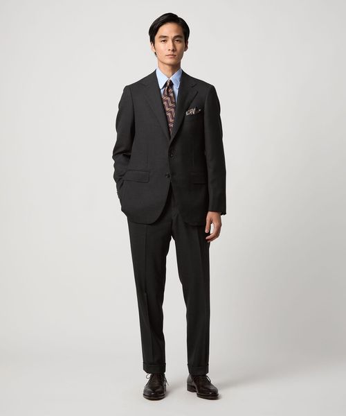 山栄 バーズアイ シングル3ボタン スーツ REGULAR MODEL‐ストレッチ