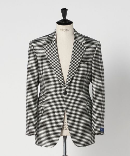 FUMIYA HIRANO＞ギンガムチェック シングル1ボタン テーラードジャケット
