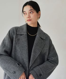 size SHORTあり］リバー テーラード ミドルコート