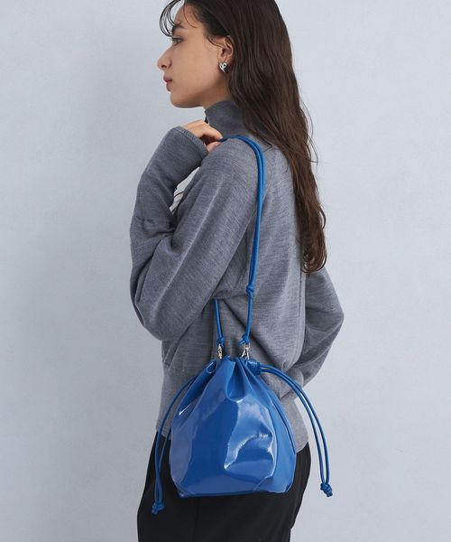 2WAY ソフトエナメル 巾着バッグ