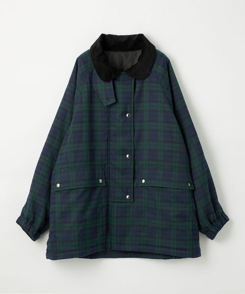 kinoko.さん×GLR or＞ガンクラブチェック柄 ファイヤーマン コート
