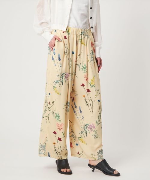 EMMEL REFINES＞EM フラワープリント イージーパンツ