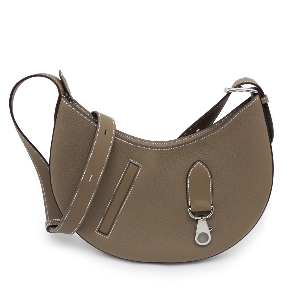 名東】【HERMES】エルメス プティ アルソン エトゥープ シルバー金具
