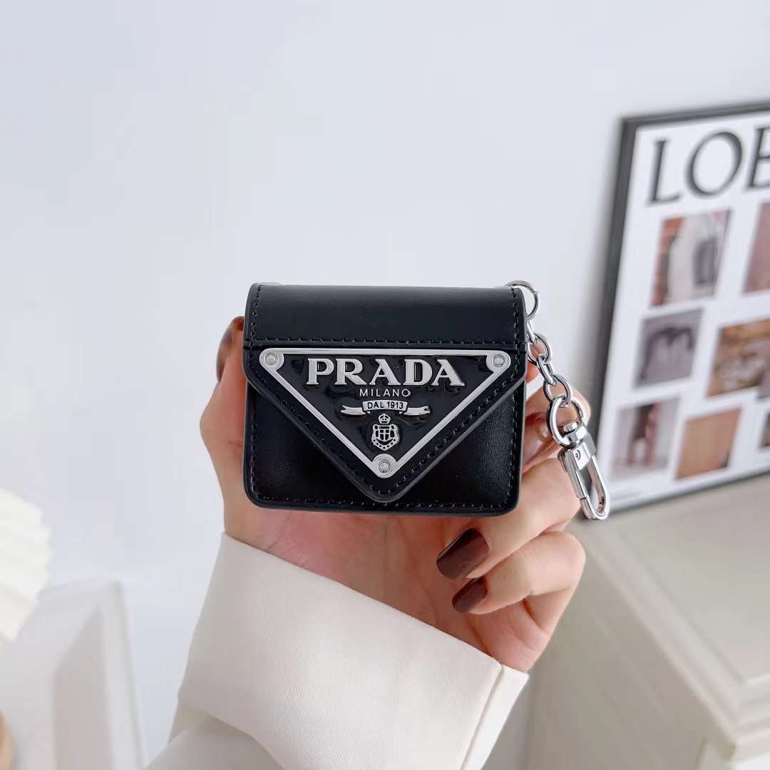 プラダ AirPods Pro2/1・Airpods 3/2/1通用ケース カラビナ付き PRADA