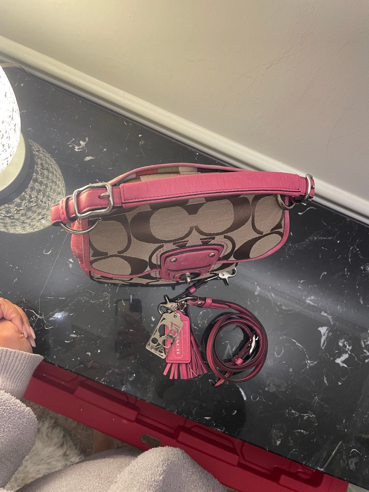 Coach Pink & Brown Willis 70th Anniversary | Mercari