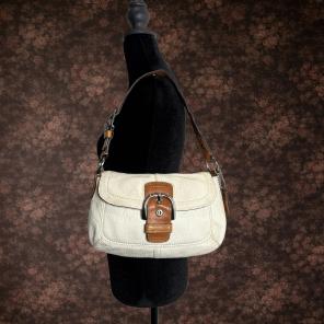 Coach 6171 Soho Signature Buckle Hobo Cream | Mercari