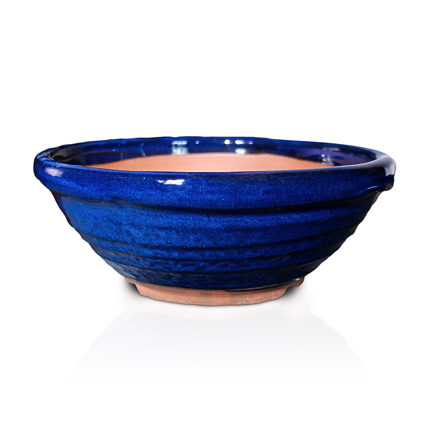 盆栽鉢 丸山草鉢 青 海鼠釉 四日市萬古焼 (6号(約19.5センチ)) – うめ