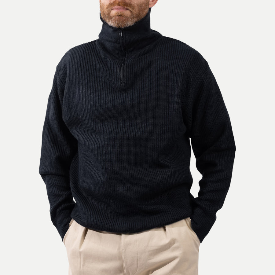 コグマ French Military Mock Neck Sweater FRENCH ARMY ZIPPED