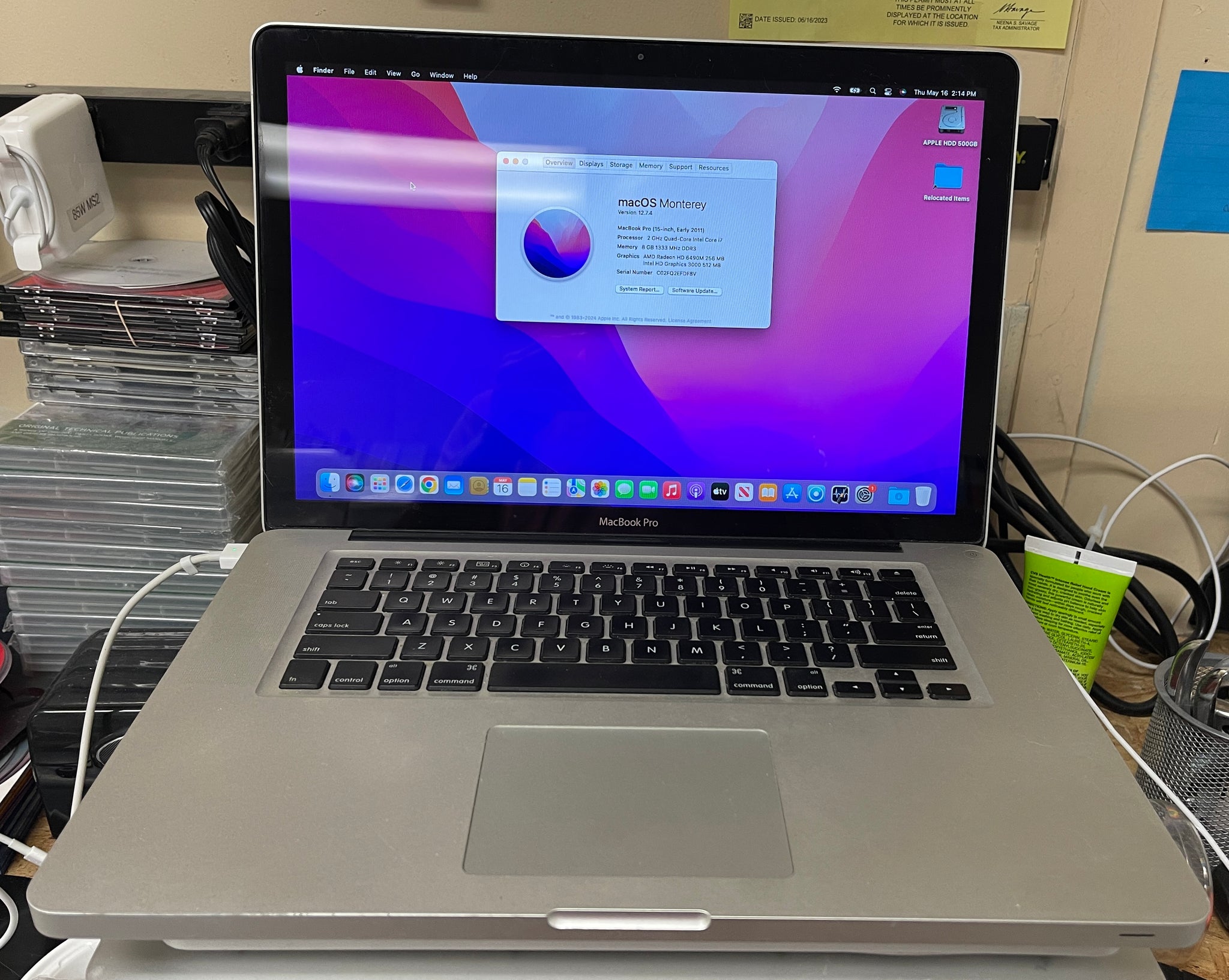 Apple MacBook Pro 15-inch Early 2011 2GHz Intel Core i7 (MC721LL/A