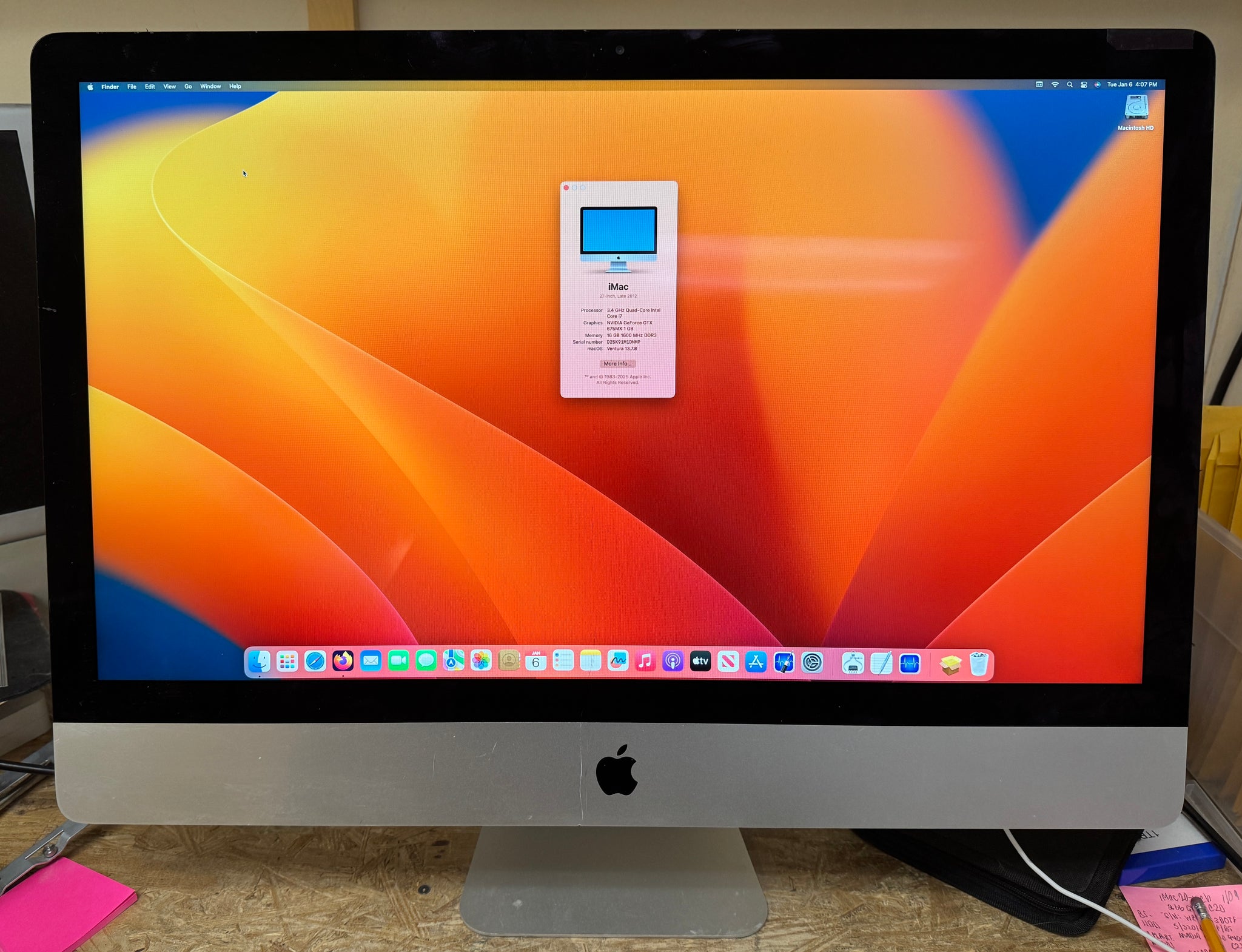 Apple iMac 27-inch March 2013 3.4GHz Quad-Core Intel Core i7 (BTO