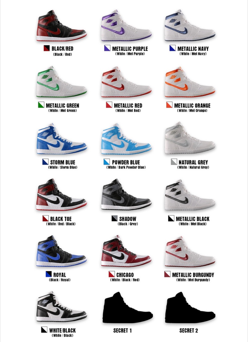 Nike x ガシャポン Air Jordan 1 High '85のミニチュアコレクションが