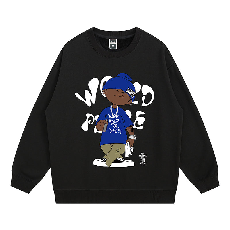 ヒップホップキャラクター長袖スウェット U1905 – URBAN GROW