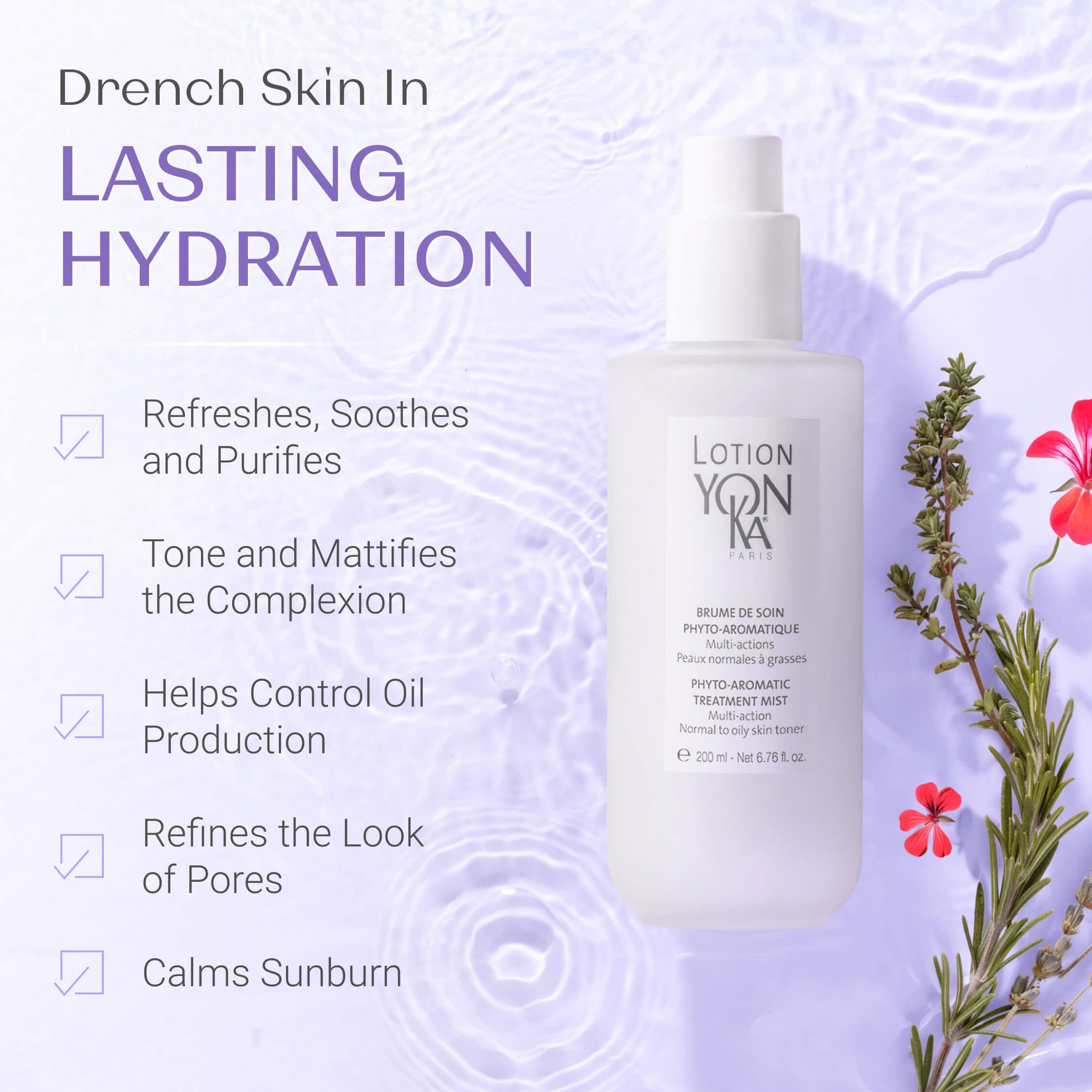 Lotion Yon-Ka PNG, Refreshing, Invigorating Mist | Face Toner by