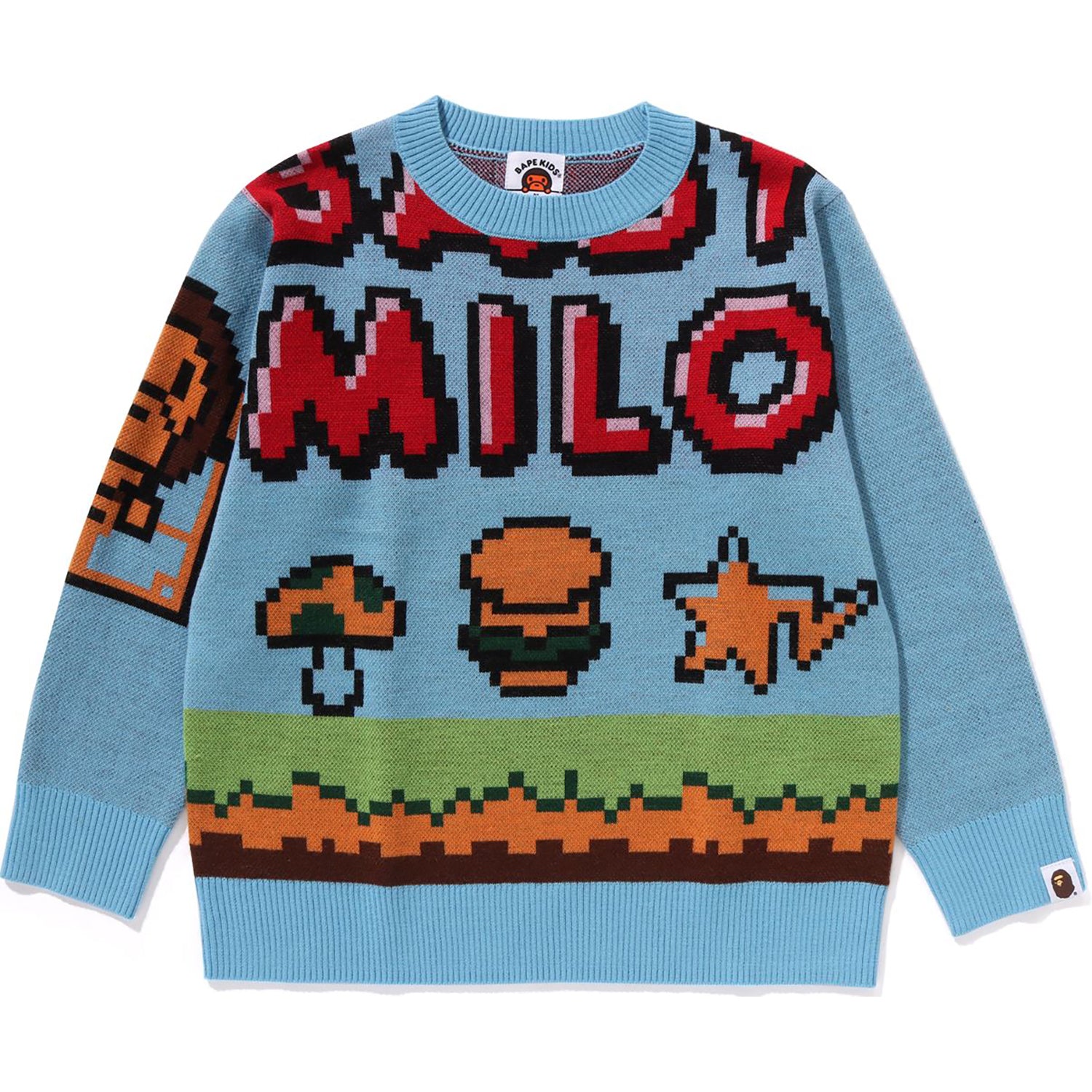 MILO GAME MOTIF WOOL MIX SWEATER KIDS – us.bape.com