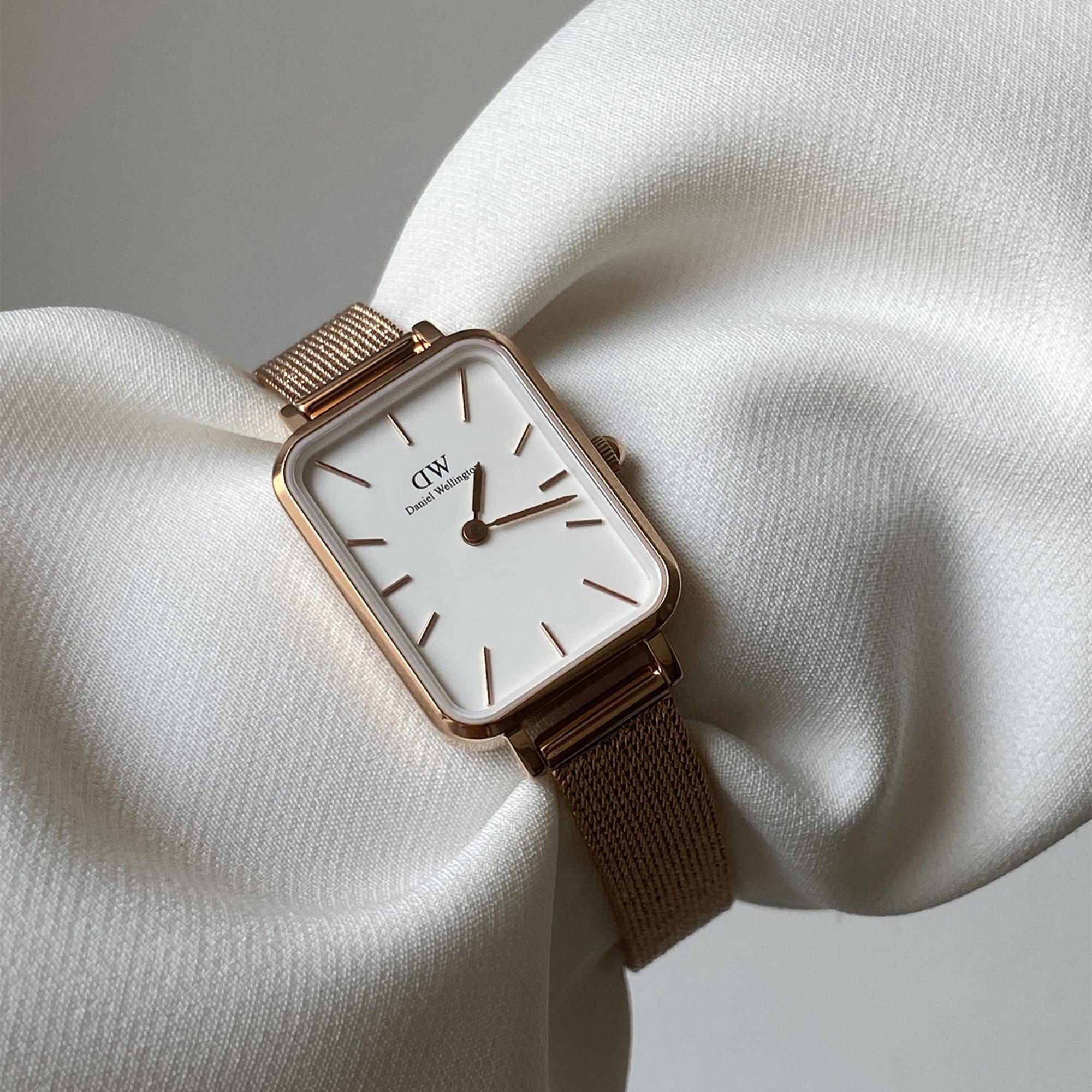 Quadro - Square watch in rose gold for women | DW