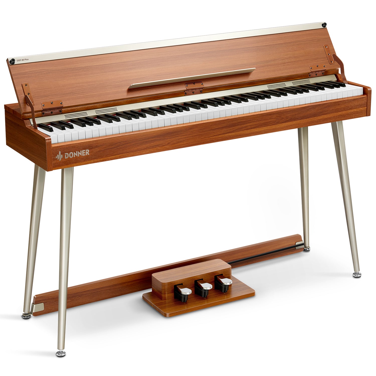 DDP-80 PLUS 88 Key Weighted Wooden Digital Piano with Cover Donner