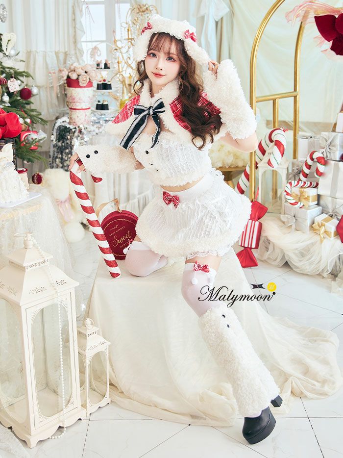 7点セット】Malymoon マリームーン ミルキーニットダッフルチェック