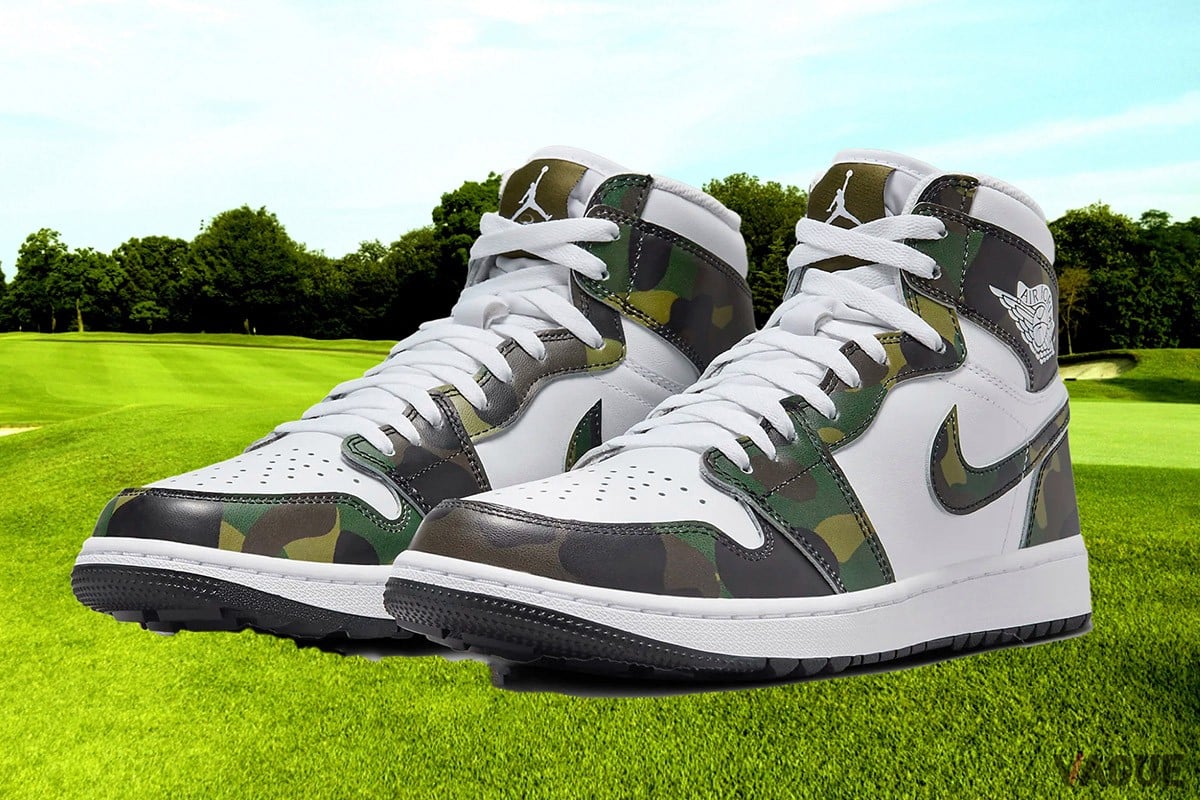 ゴルフシューズになった「エアジョーダン1」にカモフラ仕様が登場