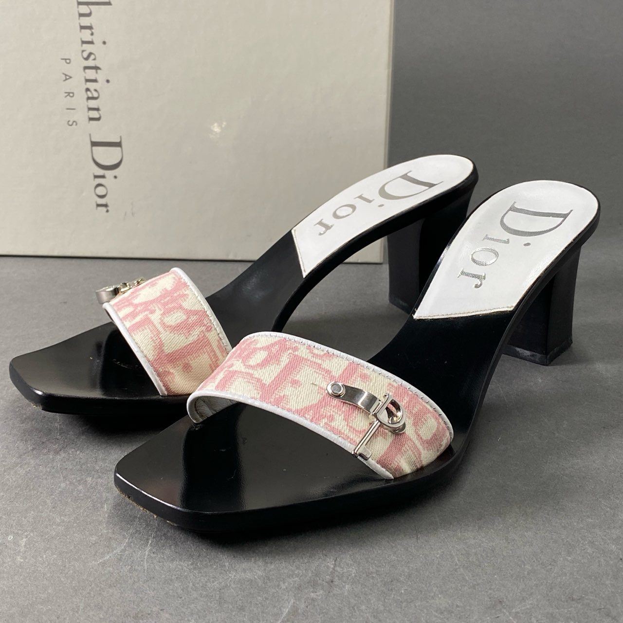 クリスチャン・ディオール ミュール サンダル トロッター柄 ハート