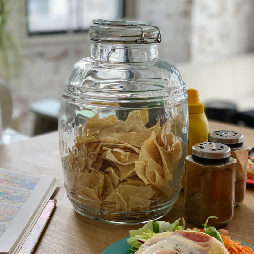 ダルトン DULTON 保存容器 フタ付き 密封 ガラスキャニスター