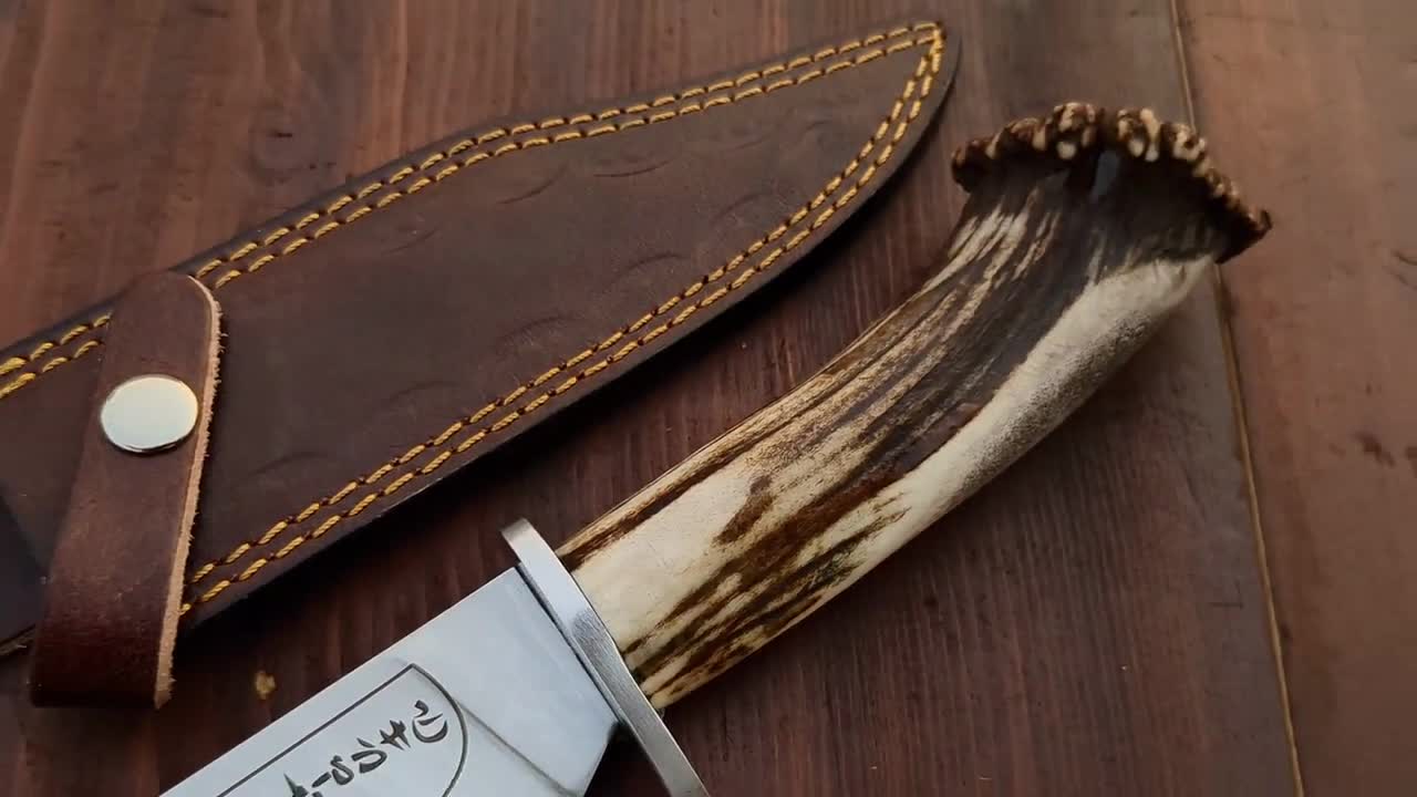 スーパーナチュラル ルビーのナイフのレプリカ：鹿の角のハンドル、革