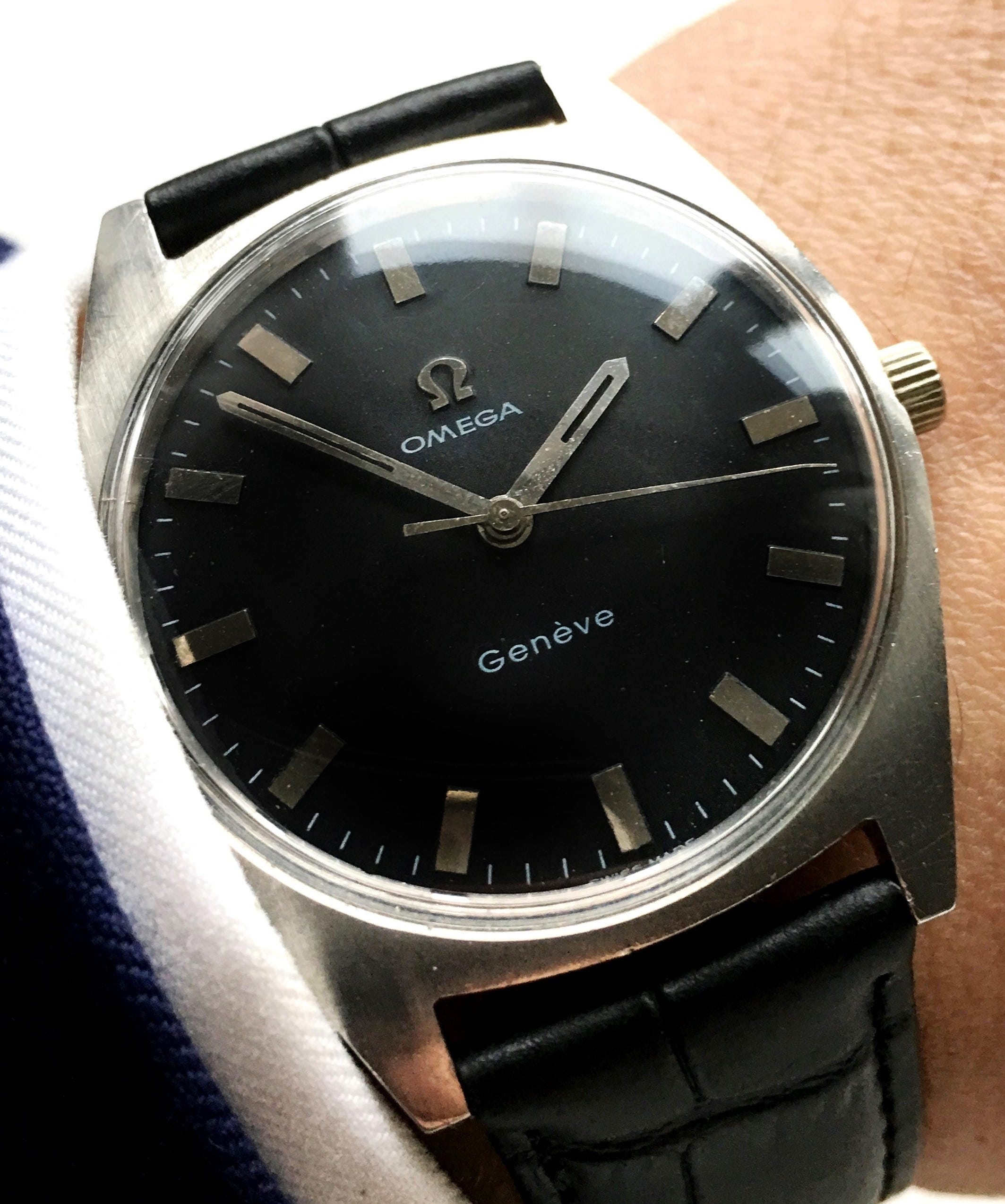 Serviced Omega Geneve with black dial | Vintage Portfolio