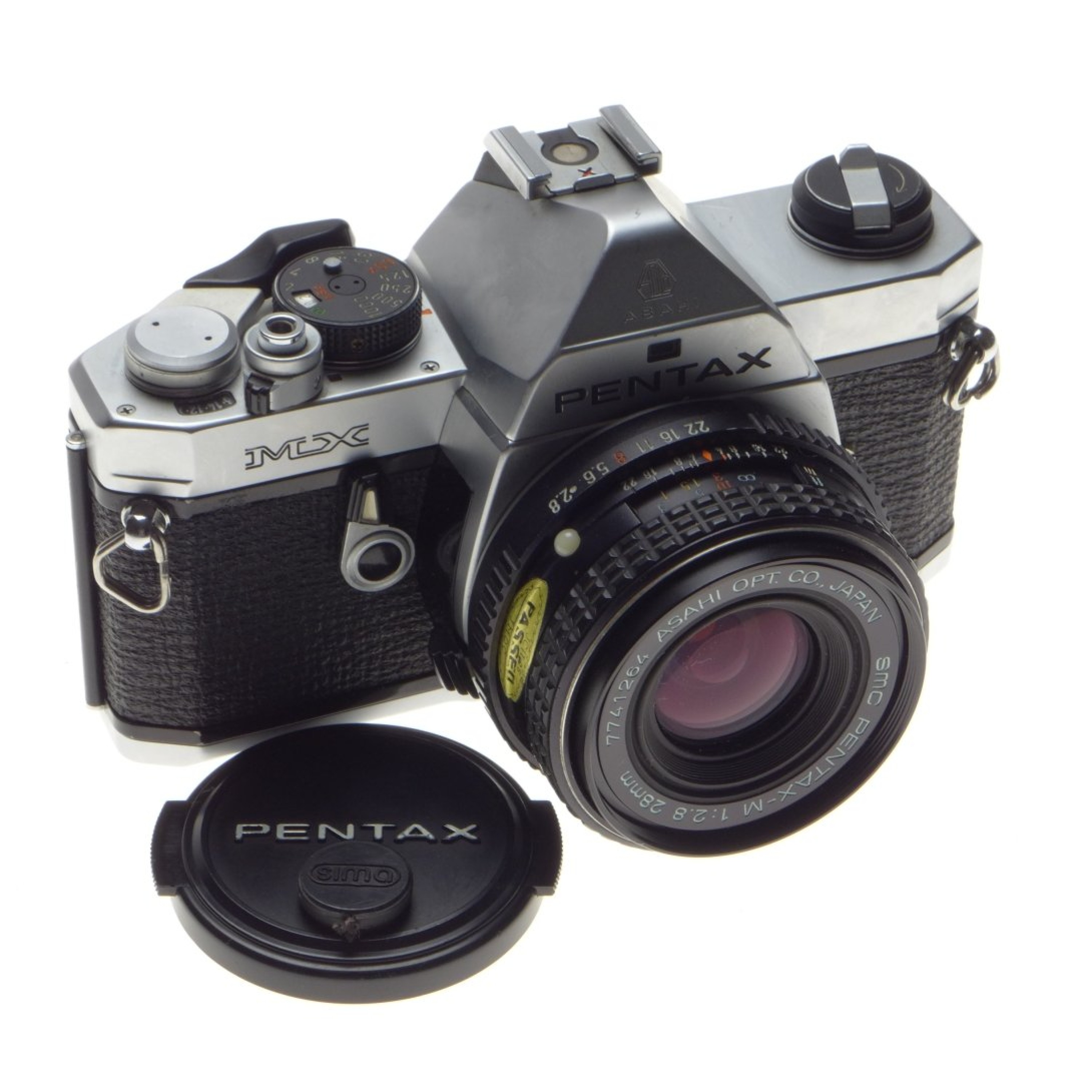 Asahi PENTAX MX 35mm vintage film camera 28mm SMC Pentax-M 1:2.8 lens