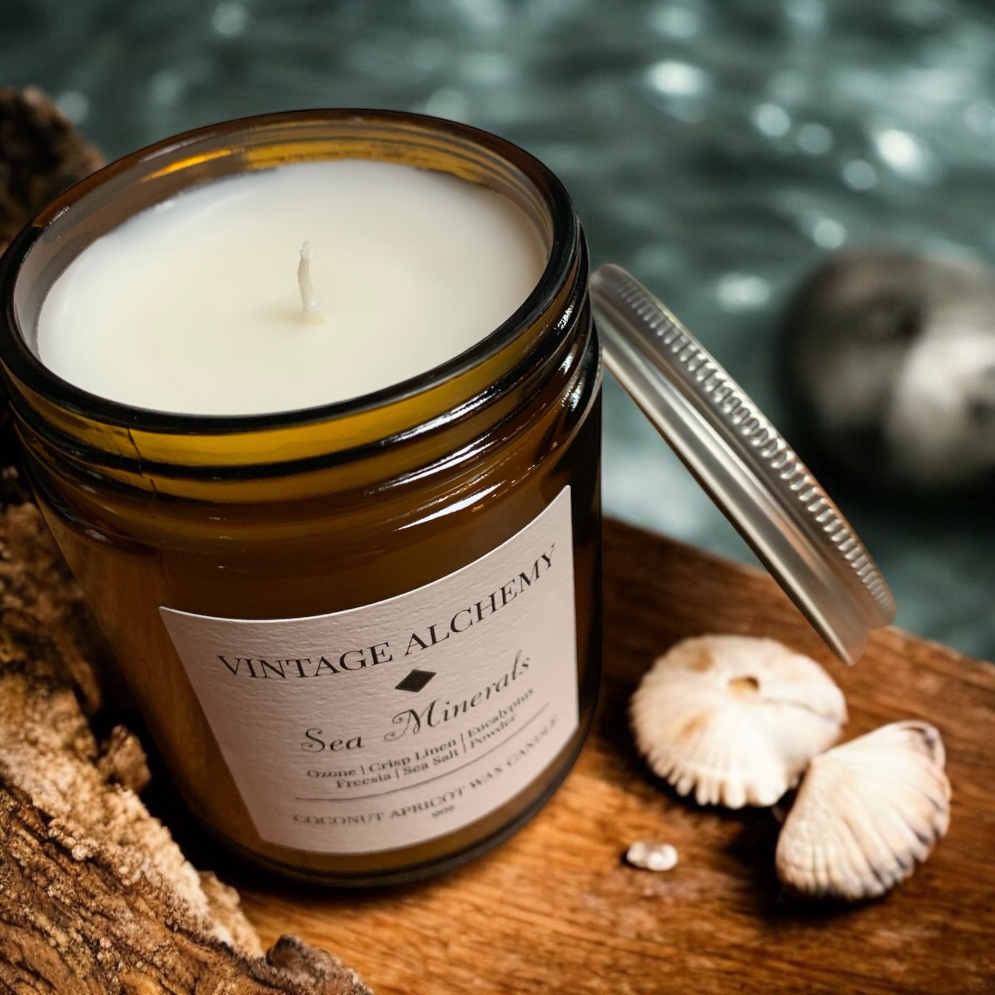 Sea Minerals | 9oz Candle | Coconut Apricot Wax – Vintage Alchemy