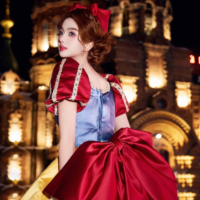 コスプレ衣装 ディズニー 白雪姫 ドレス 成人式 結婚式、仮装