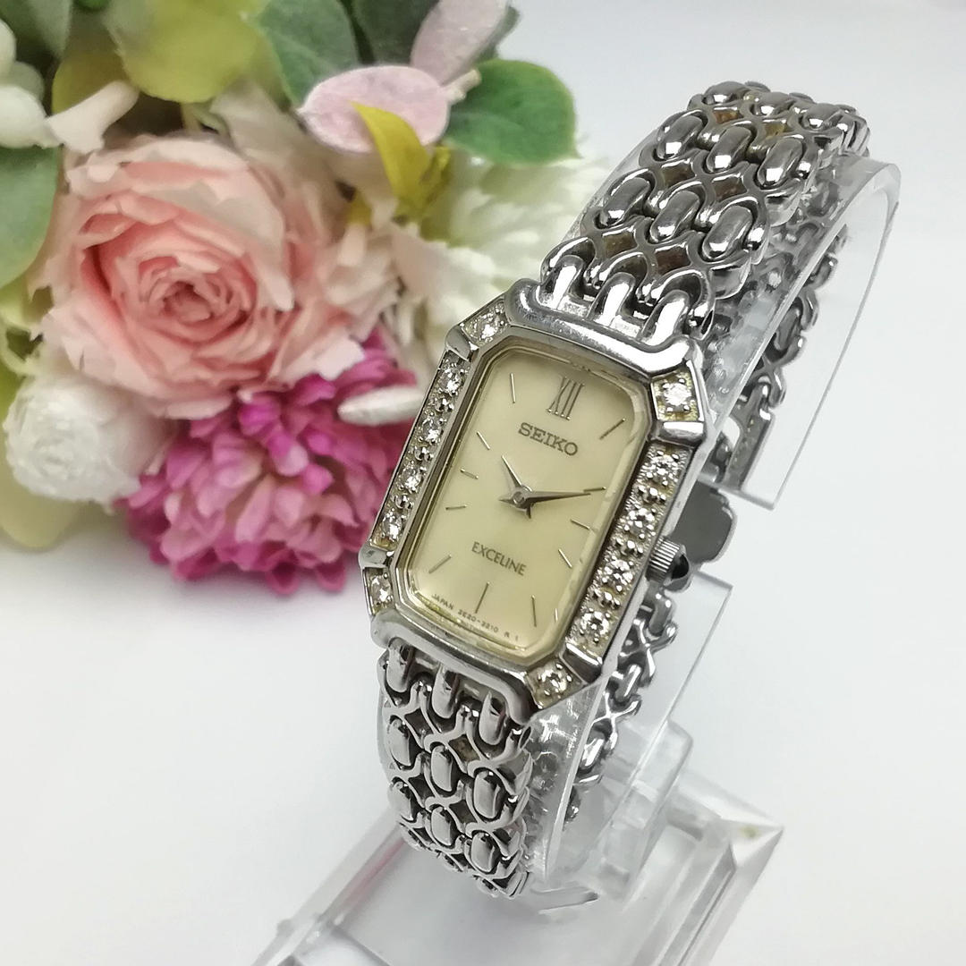 SEIKO EXCELINE エクセリーヌ ダイヤベゼル レディース腕時計