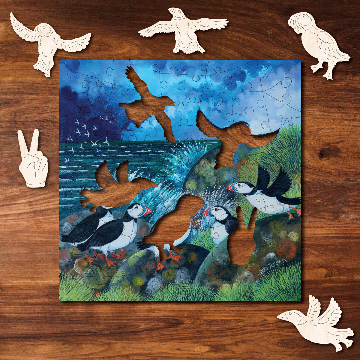 Victory Wooden Jigsaw Puzzles | Winter Garden Robin – Victory